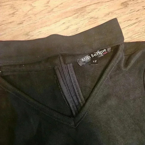 Miss Behave Girls Black Dress Size 12 - Picture 3 of 5